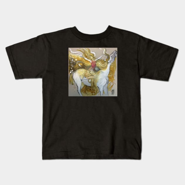 Amazons Kids T-Shirt by Andreuccetti Art